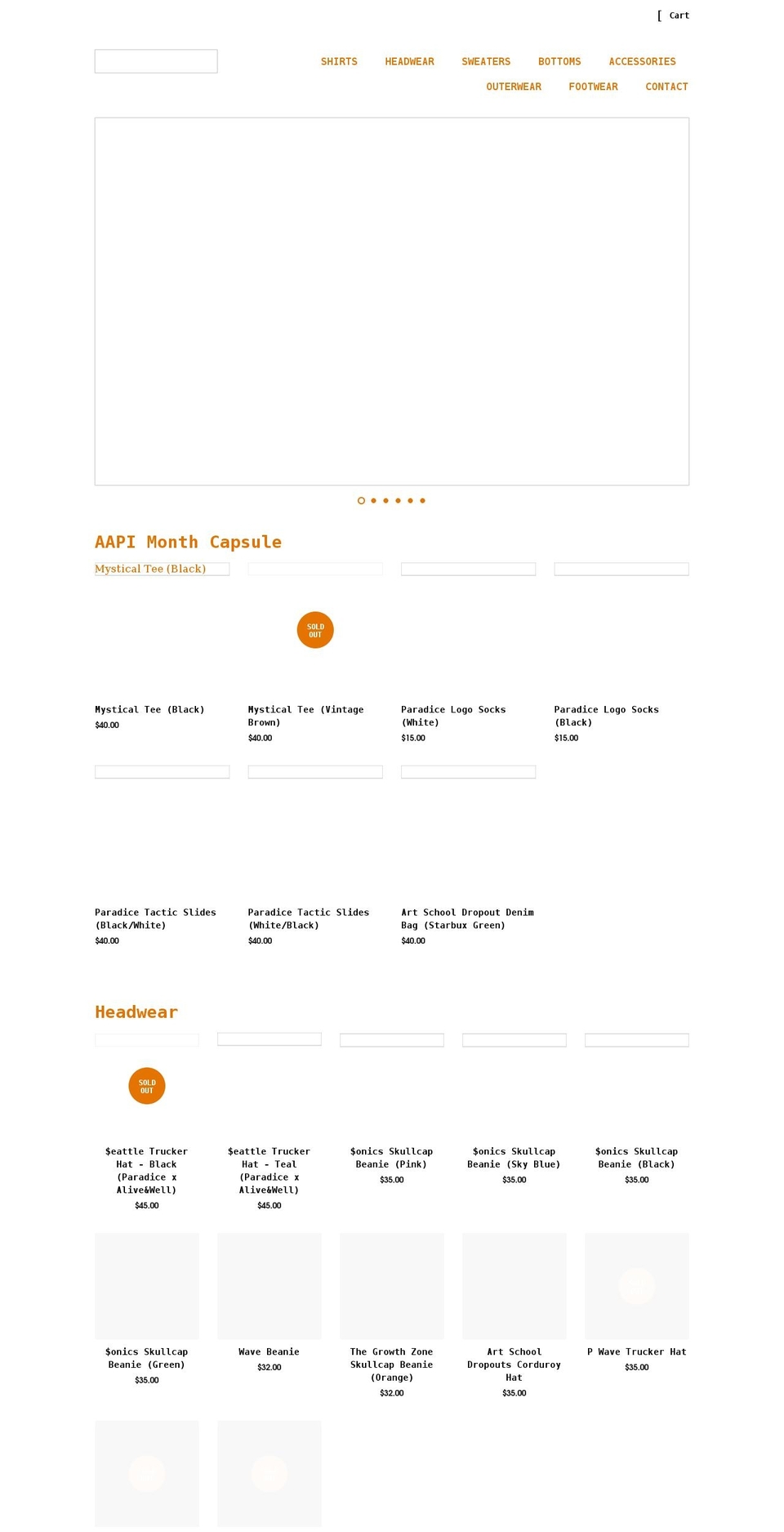 paradiceworldwide.com shopify website screenshot