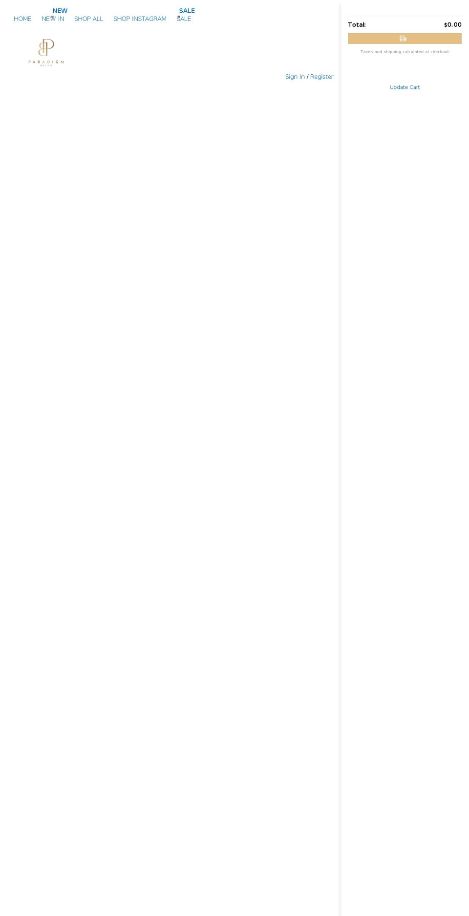 paradigm-brand.com shopify website screenshot