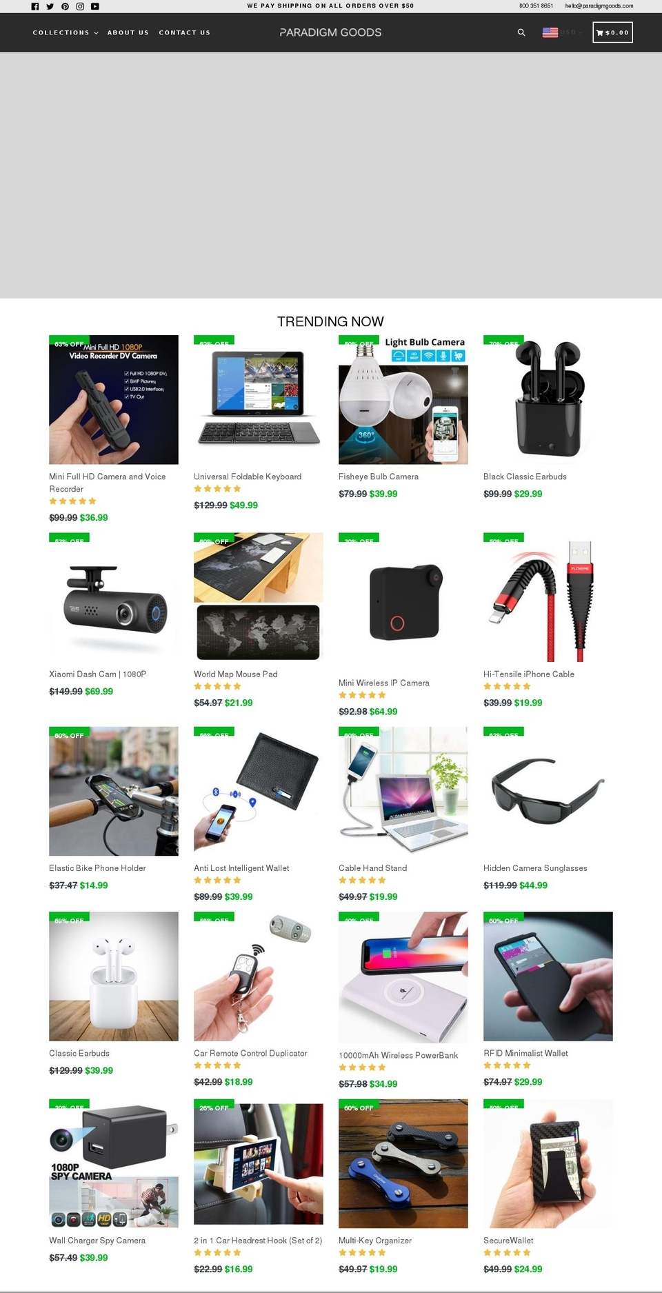 paradigmgoods.com — Shopify storefront screenshot