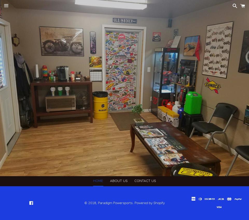 paradigmpwrsports.com — Shopify storefront screenshot