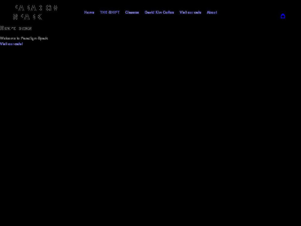 paradigmspark.com shopify website screenshot