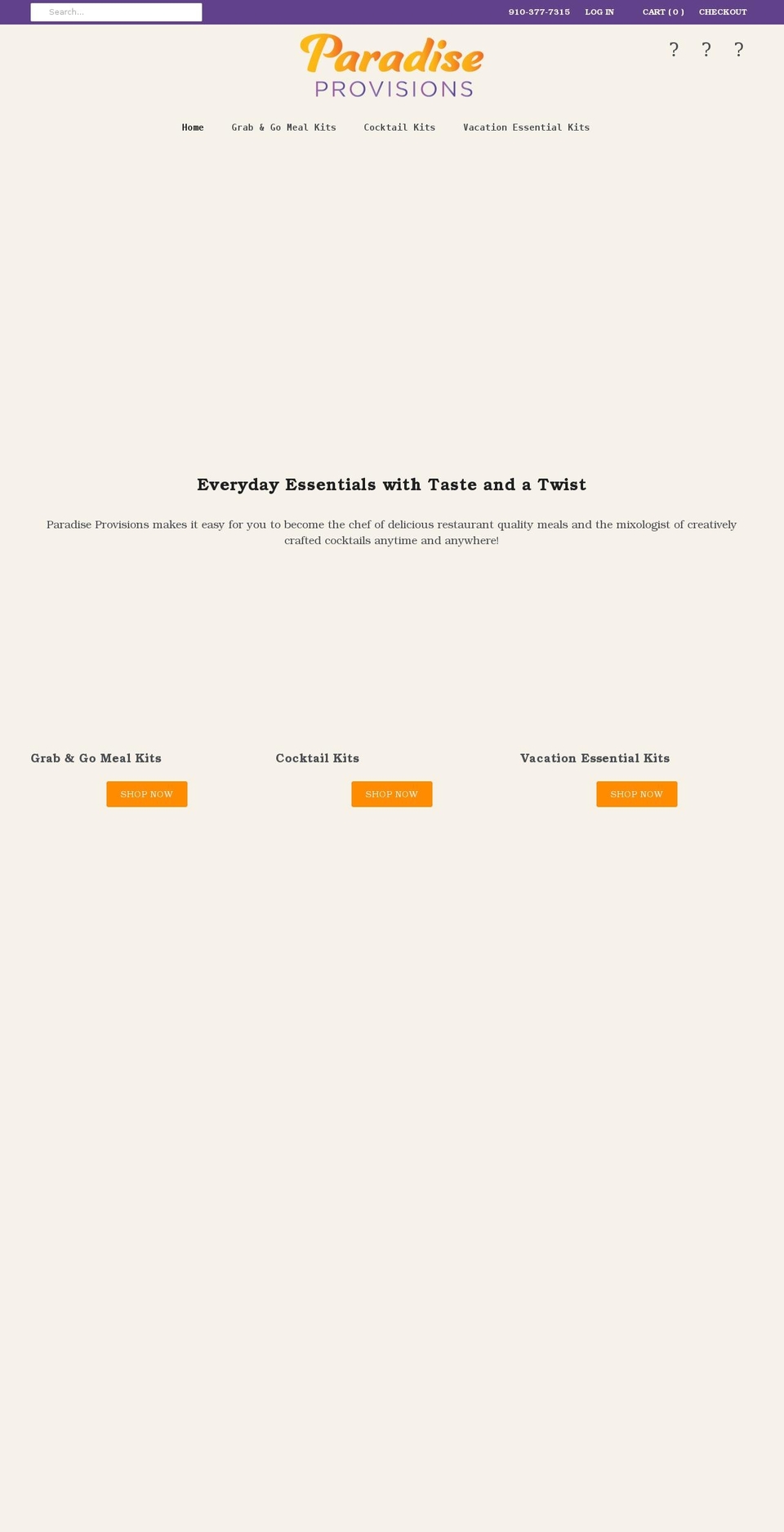 paradise-provisions.com — Shopify storefront screenshot
