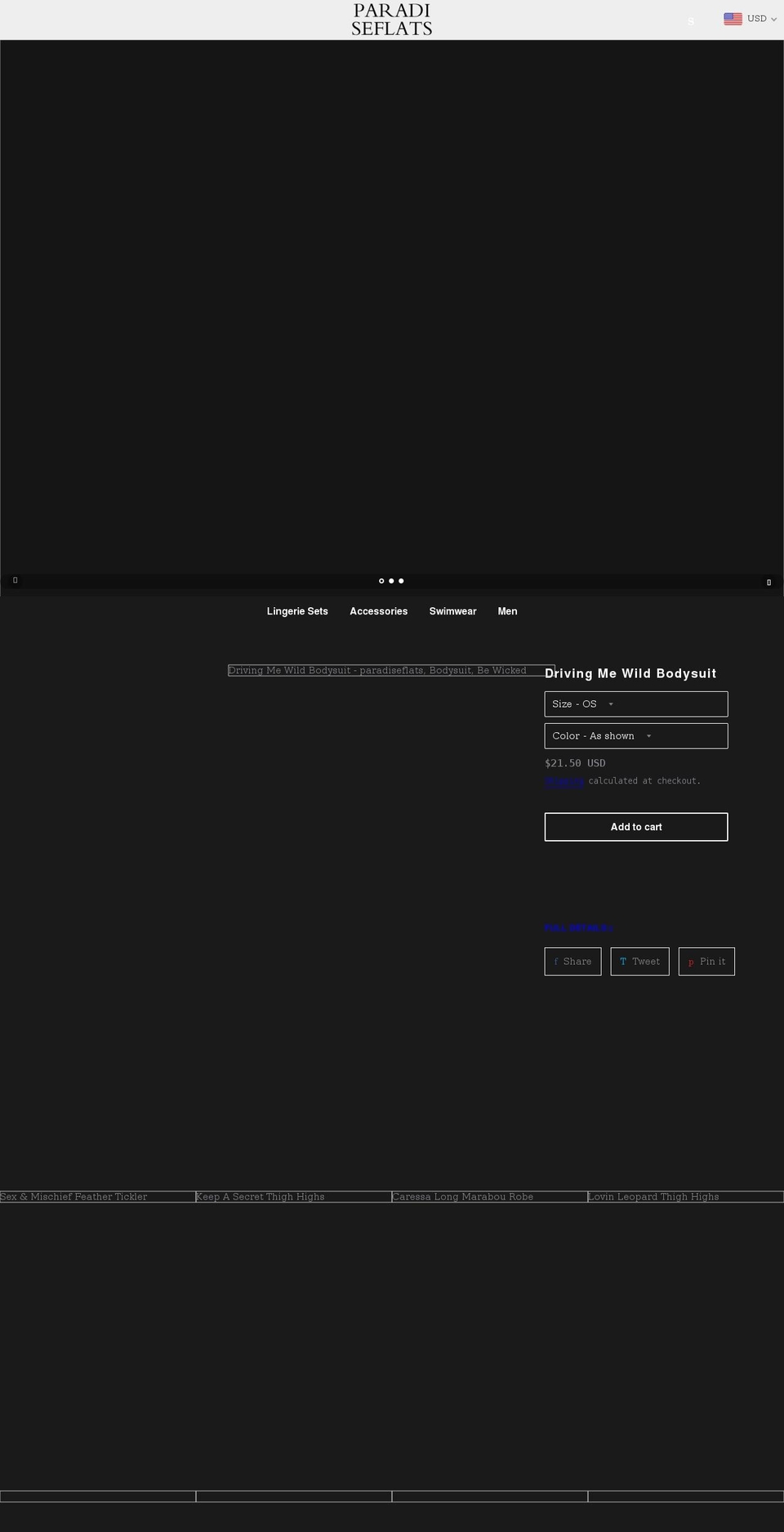 paradiseflats.com shopify website screenshot