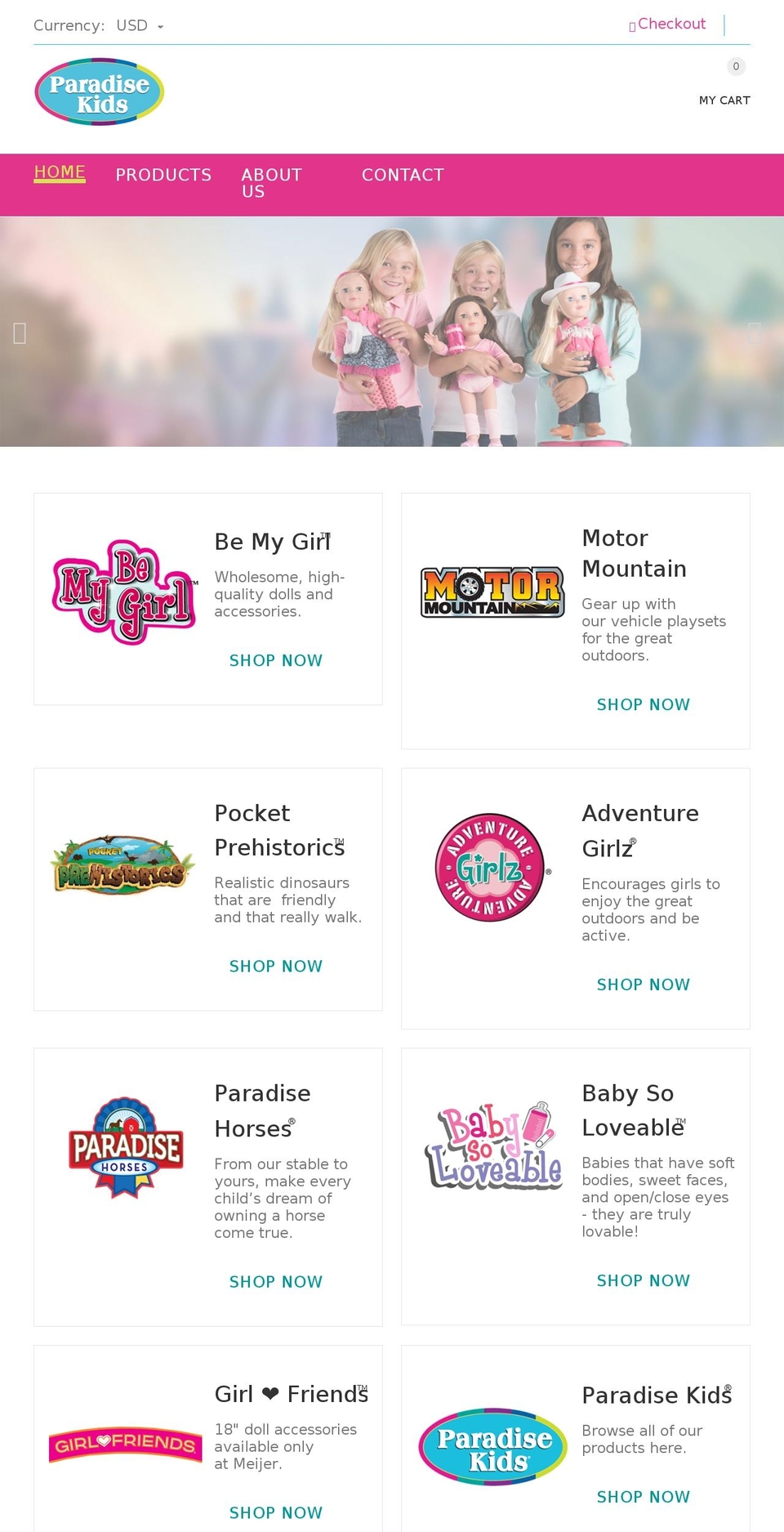 install-me-yourstore-v2-1-7 Shopify theme site example paradisekids.com