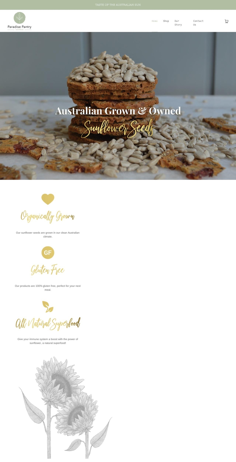 paradisepantryaustralia.com shopify website screenshot