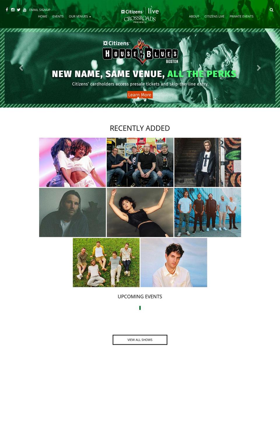 paradiserockclubboston.net shopify website screenshot