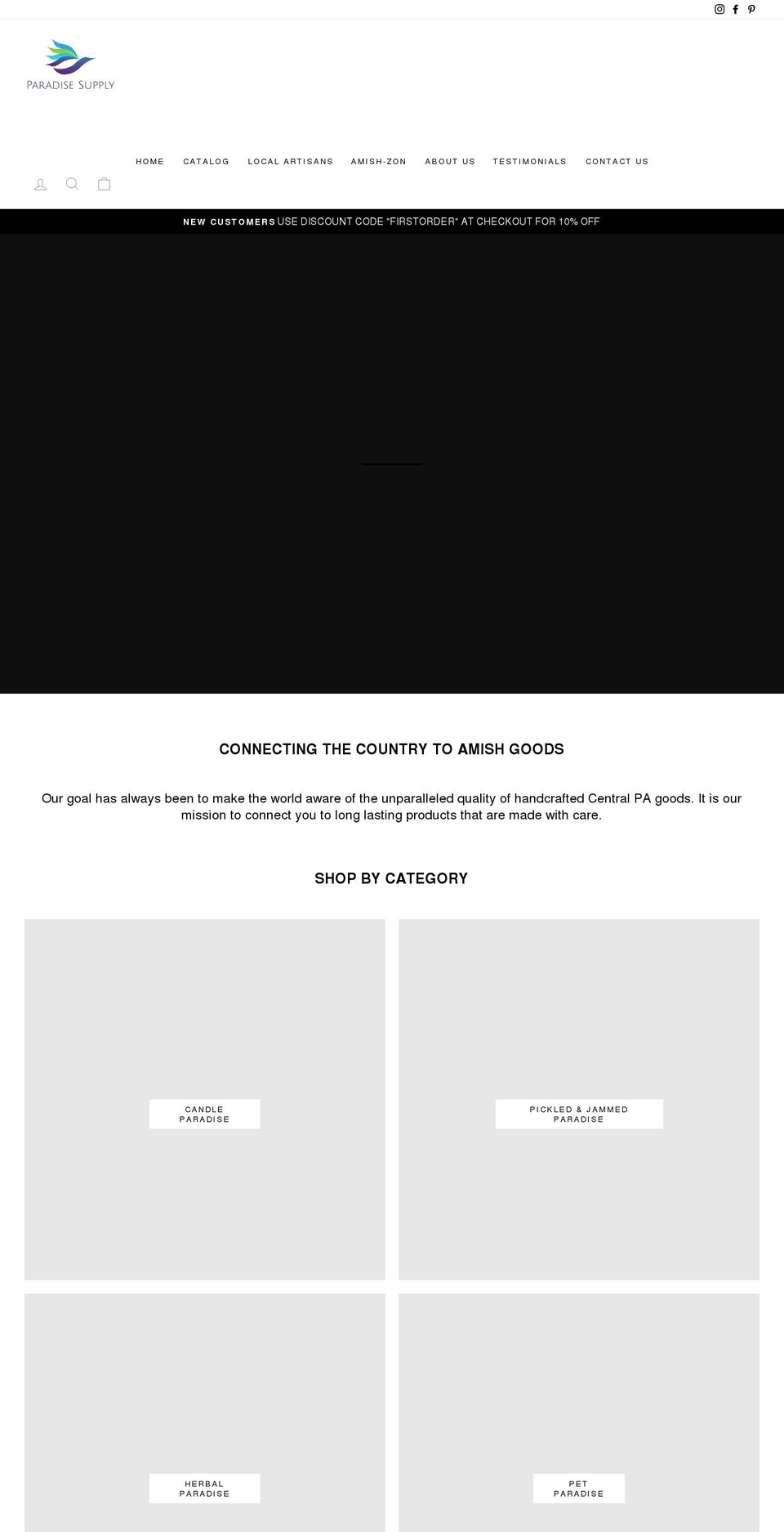 paradisesupplyllc.com shopify website screenshot