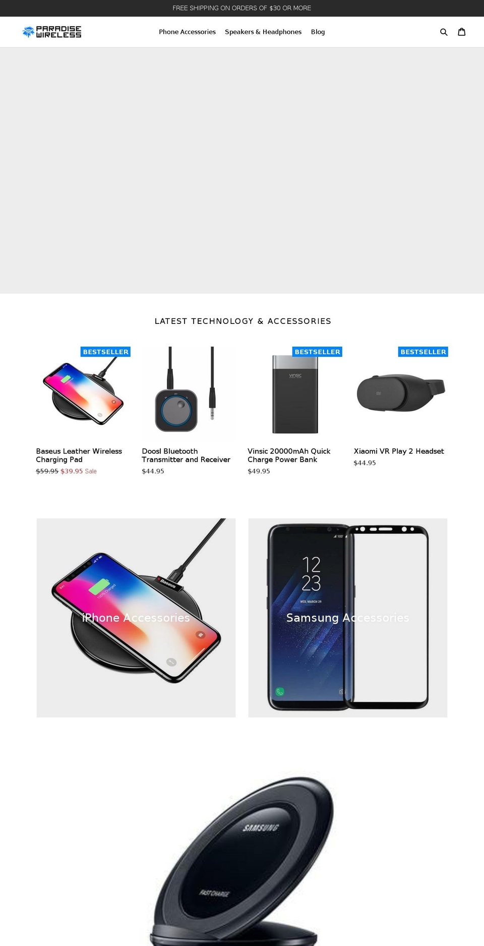 paradisewireless.com — Shopify storefront screenshot