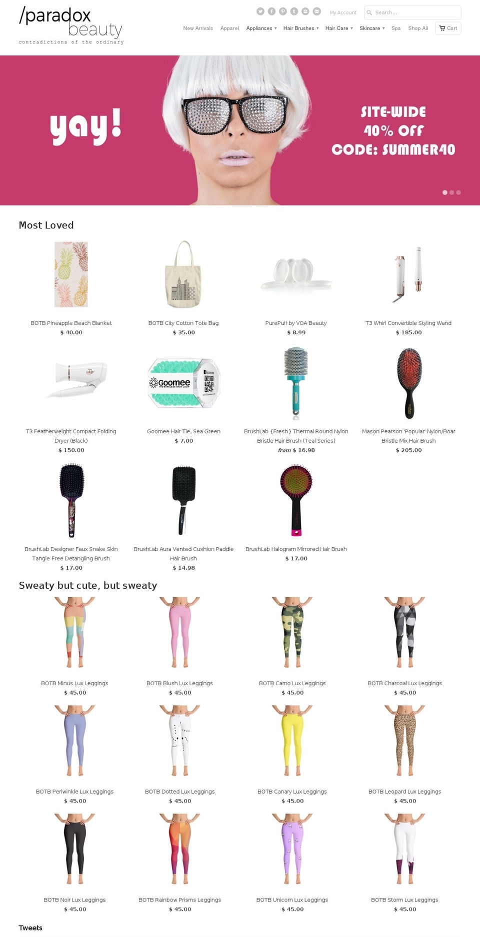paradoxbeauty.com — Shopify storefront screenshot