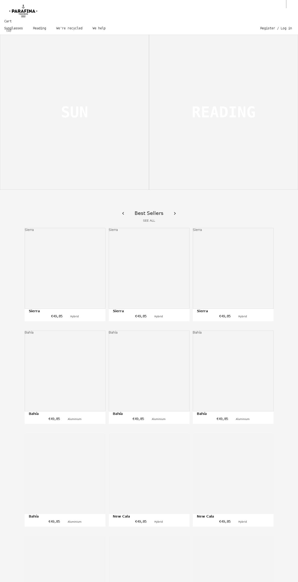 parafinaco.com shopify website screenshot