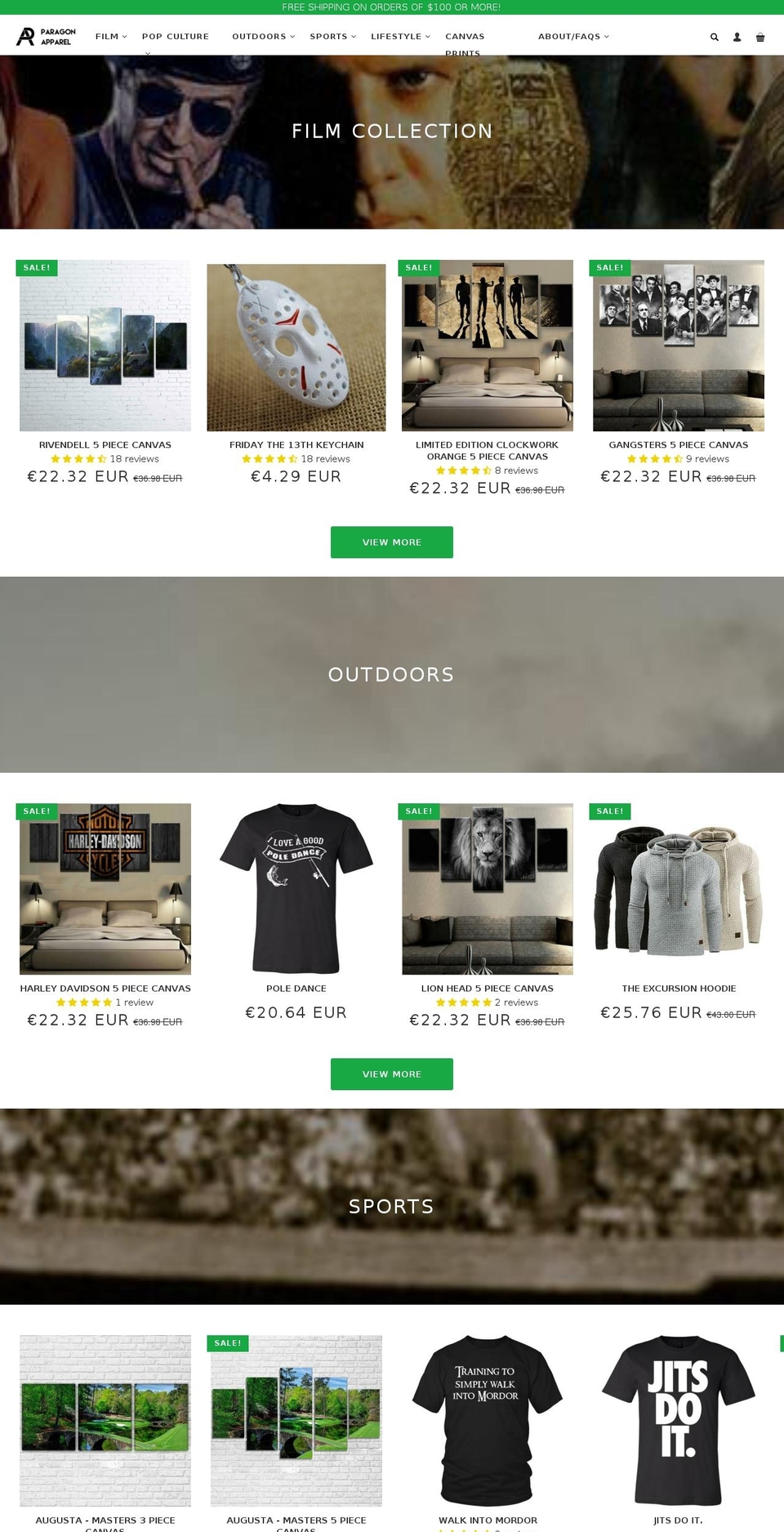 paragonapparel.com — Shopify storefront screenshot