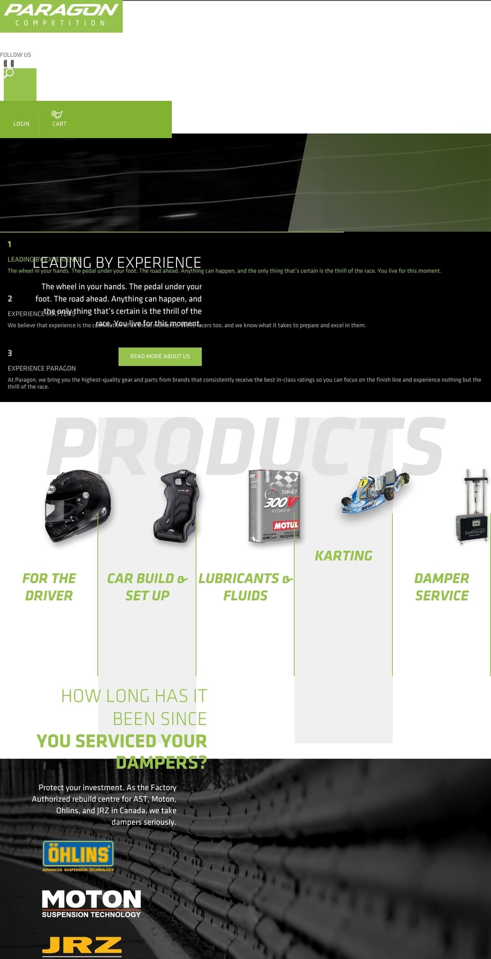 paragoncompetition.com shopify website screenshot