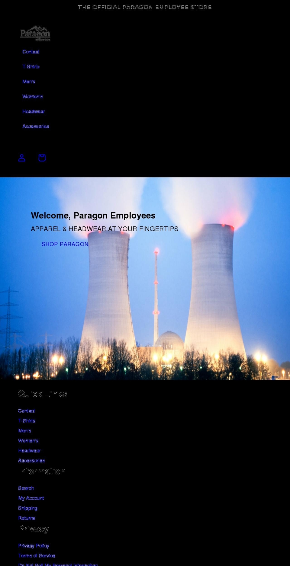 paragonestore.com shopify website screenshot