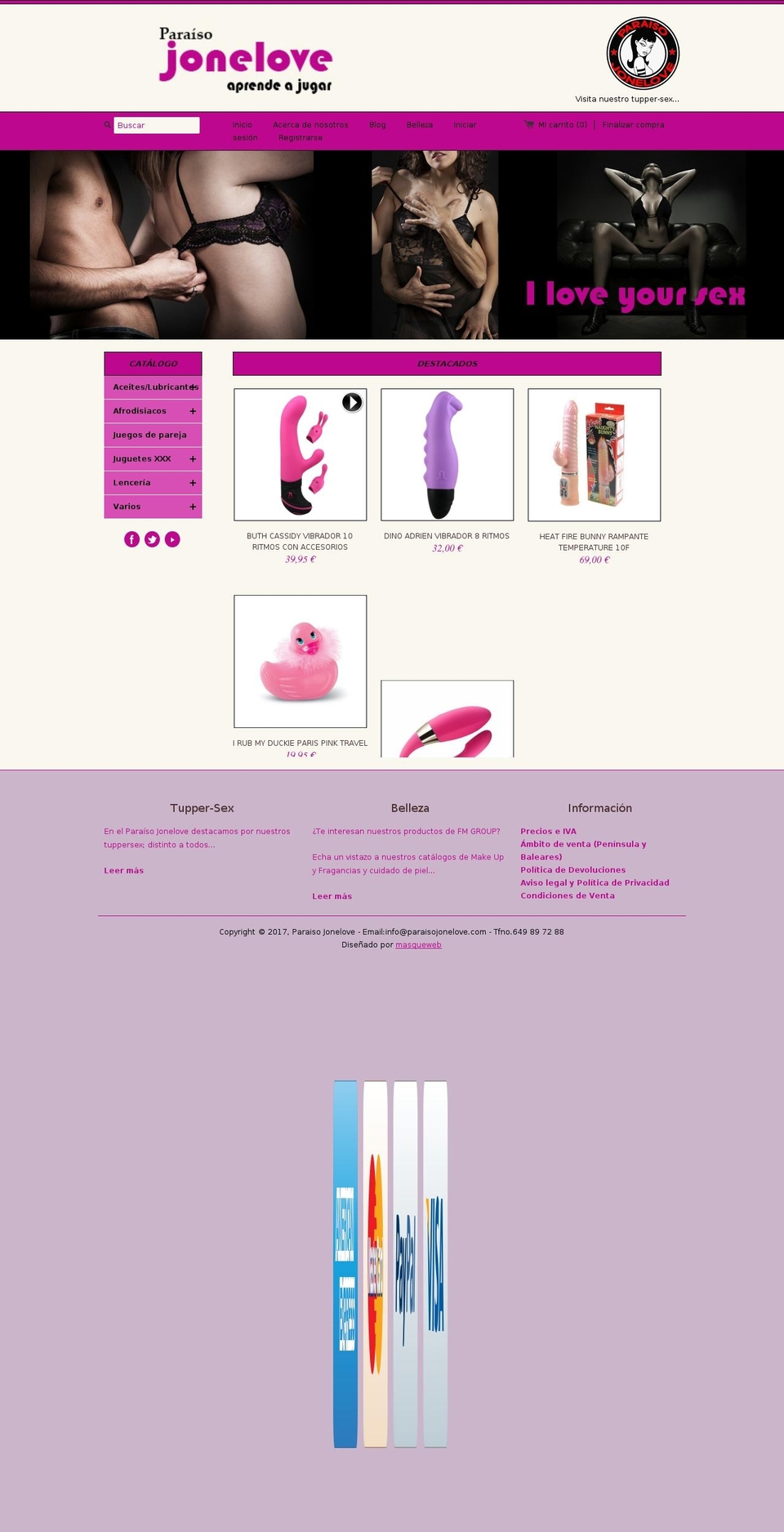 paraisojonelove.com shopify website screenshot