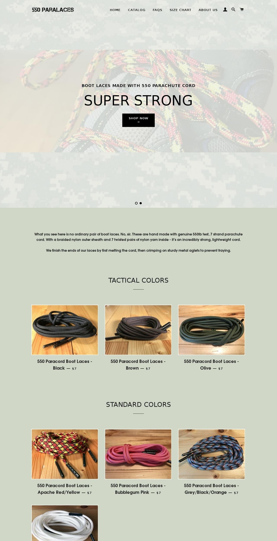 paralaces.com — Shopify storefront screenshot