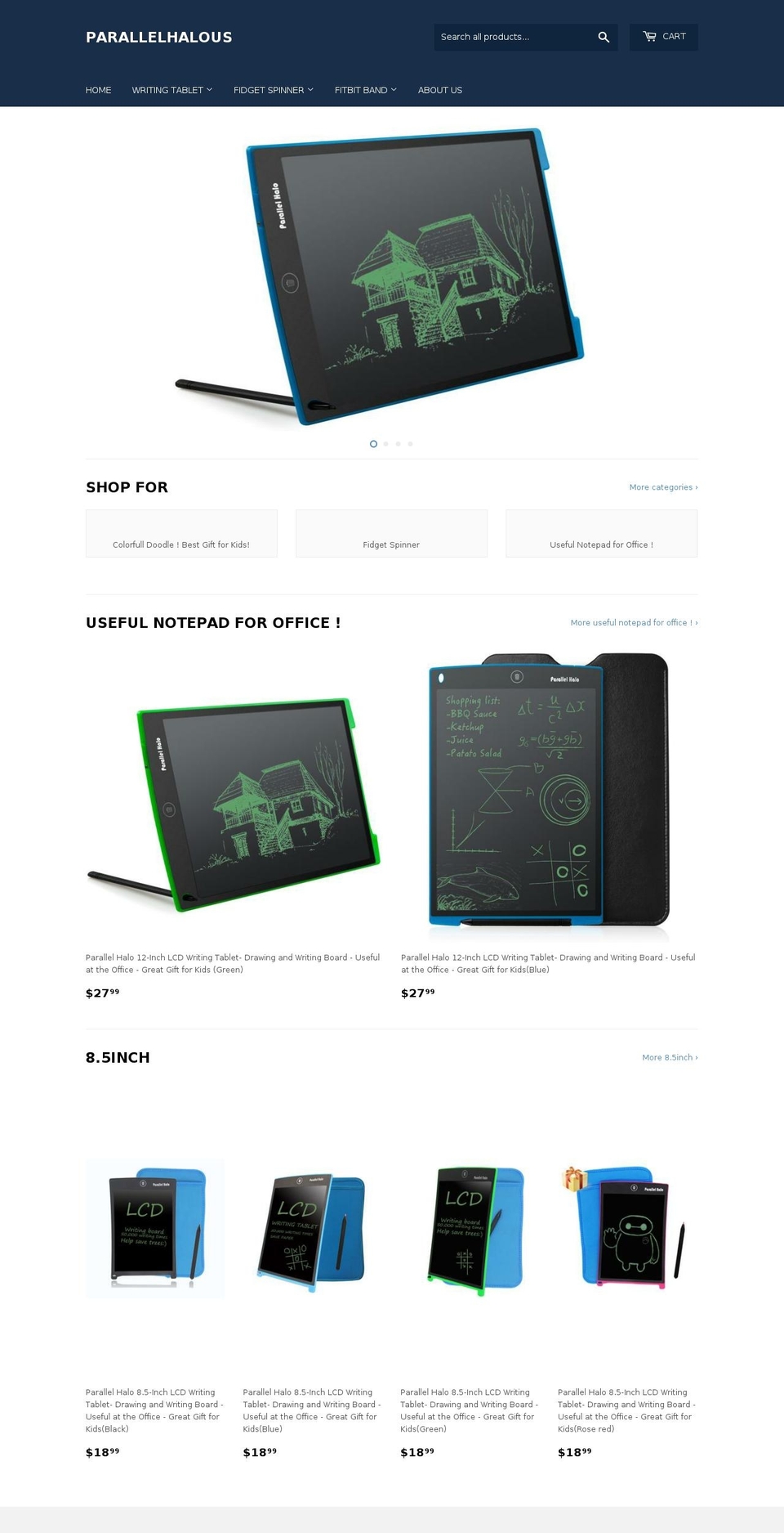 parallelhalo.net shopify website screenshot