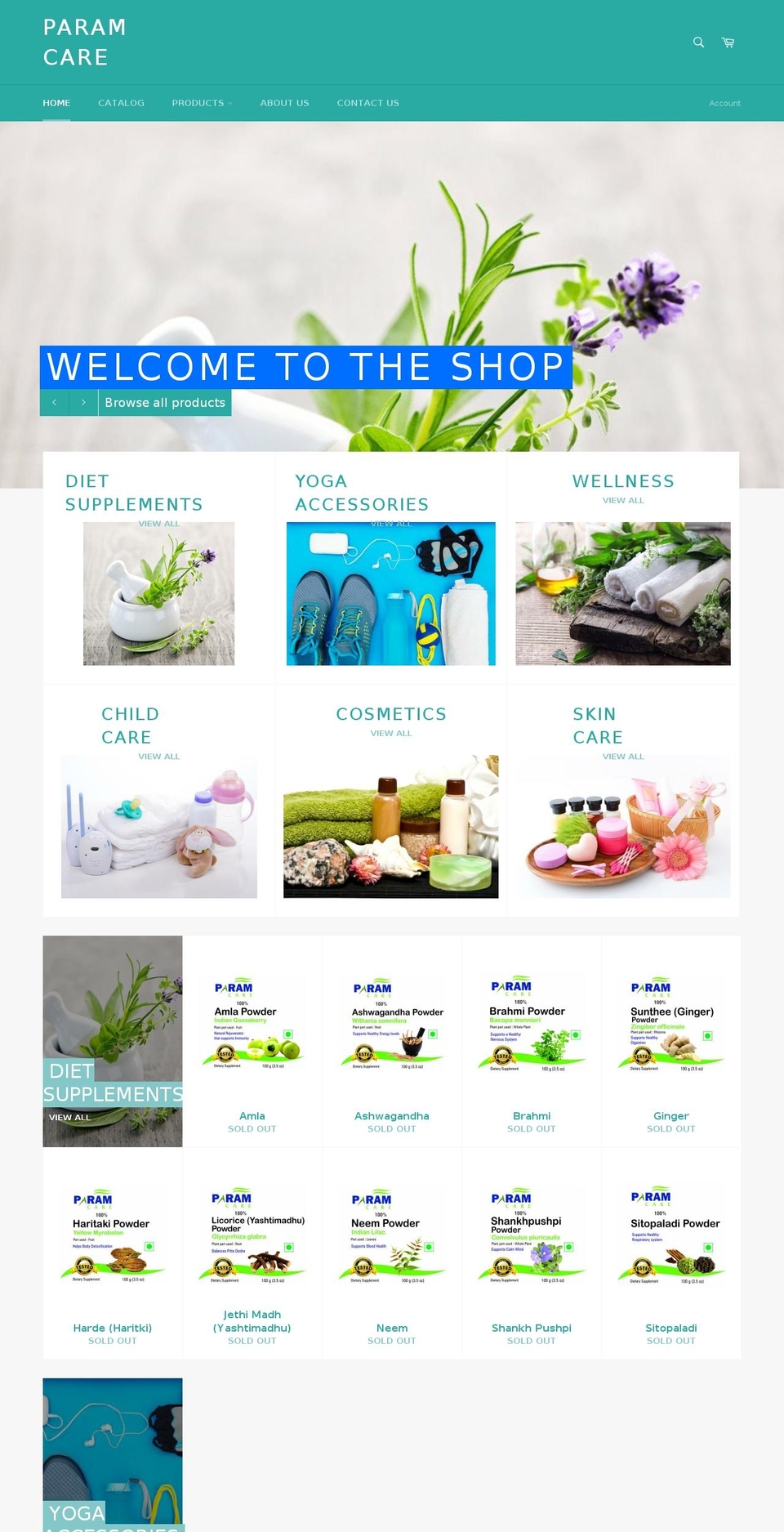 paramcare.com shopify website screenshot