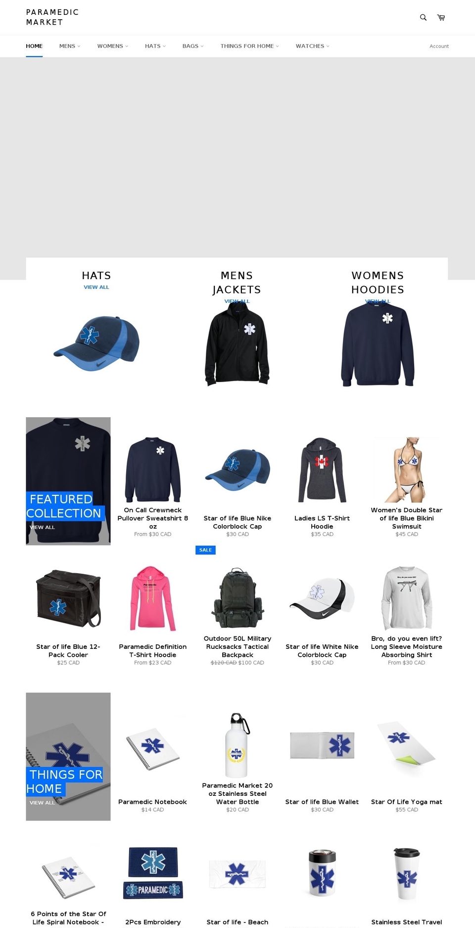 paramedicmarket.com — Shopify storefront screenshot