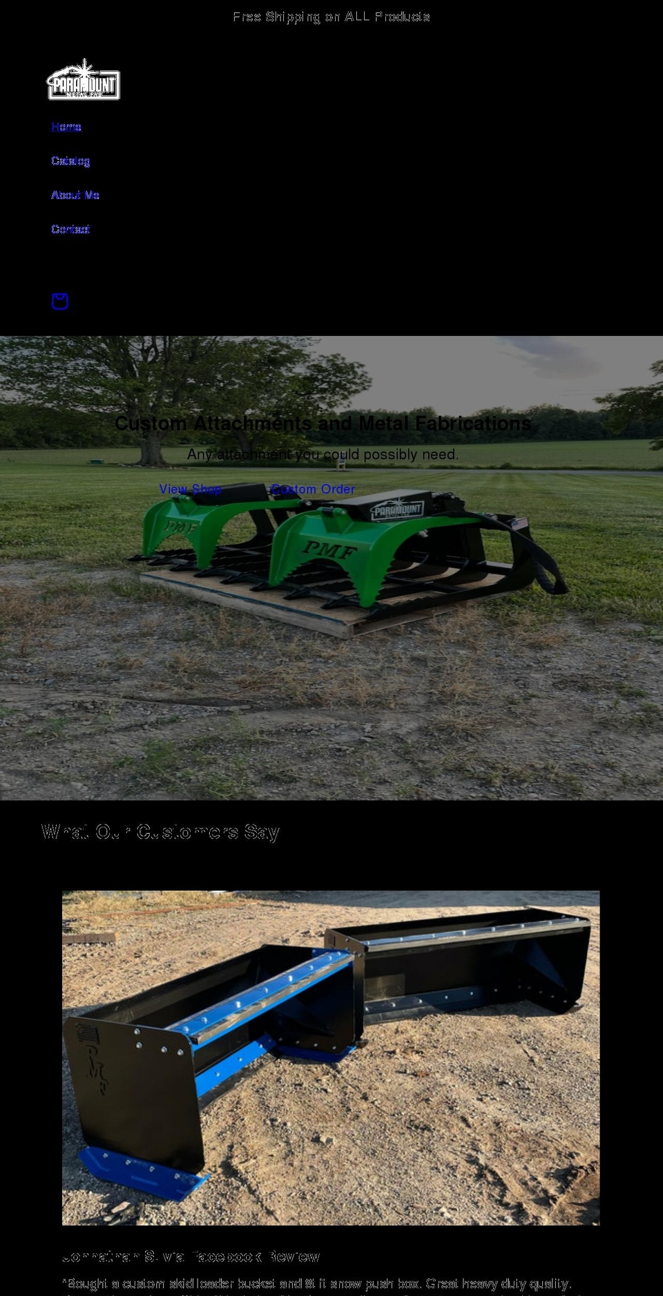 paramountfab.com shopify website screenshot