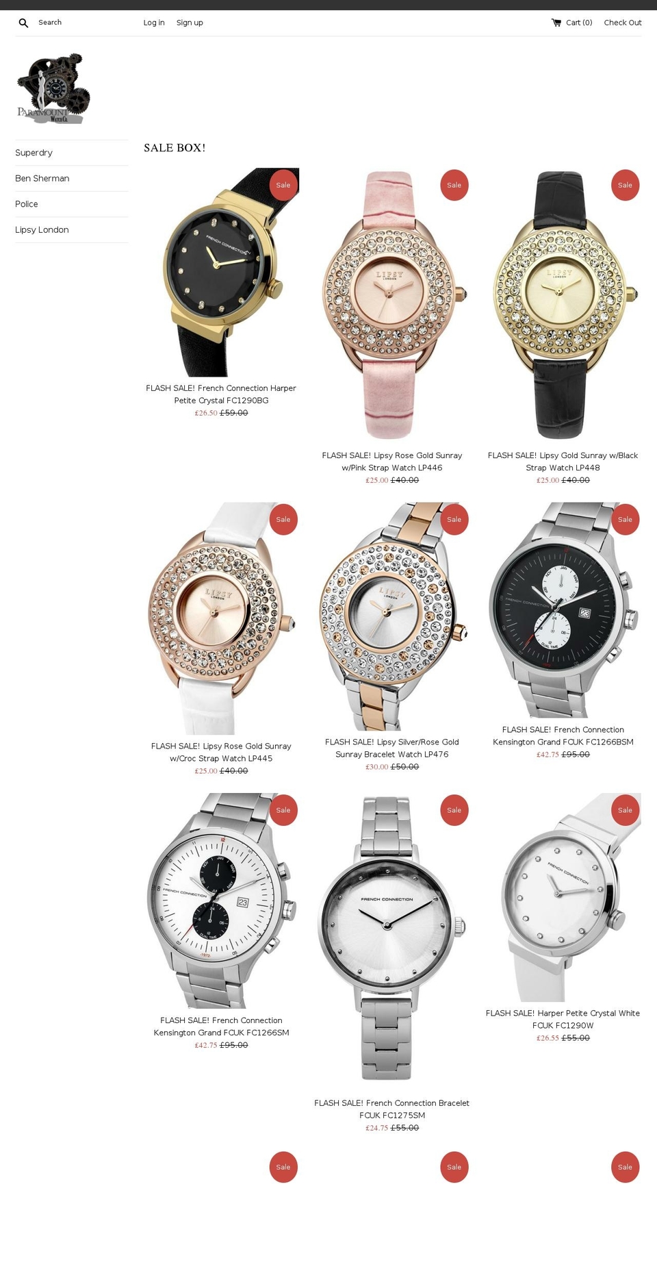 paramountwatchco.com shopify website screenshot