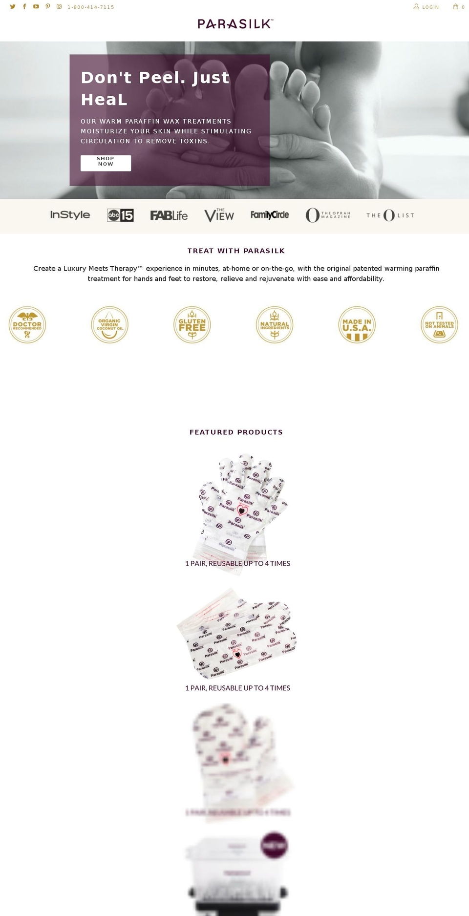 parasilk.com shopify website screenshot