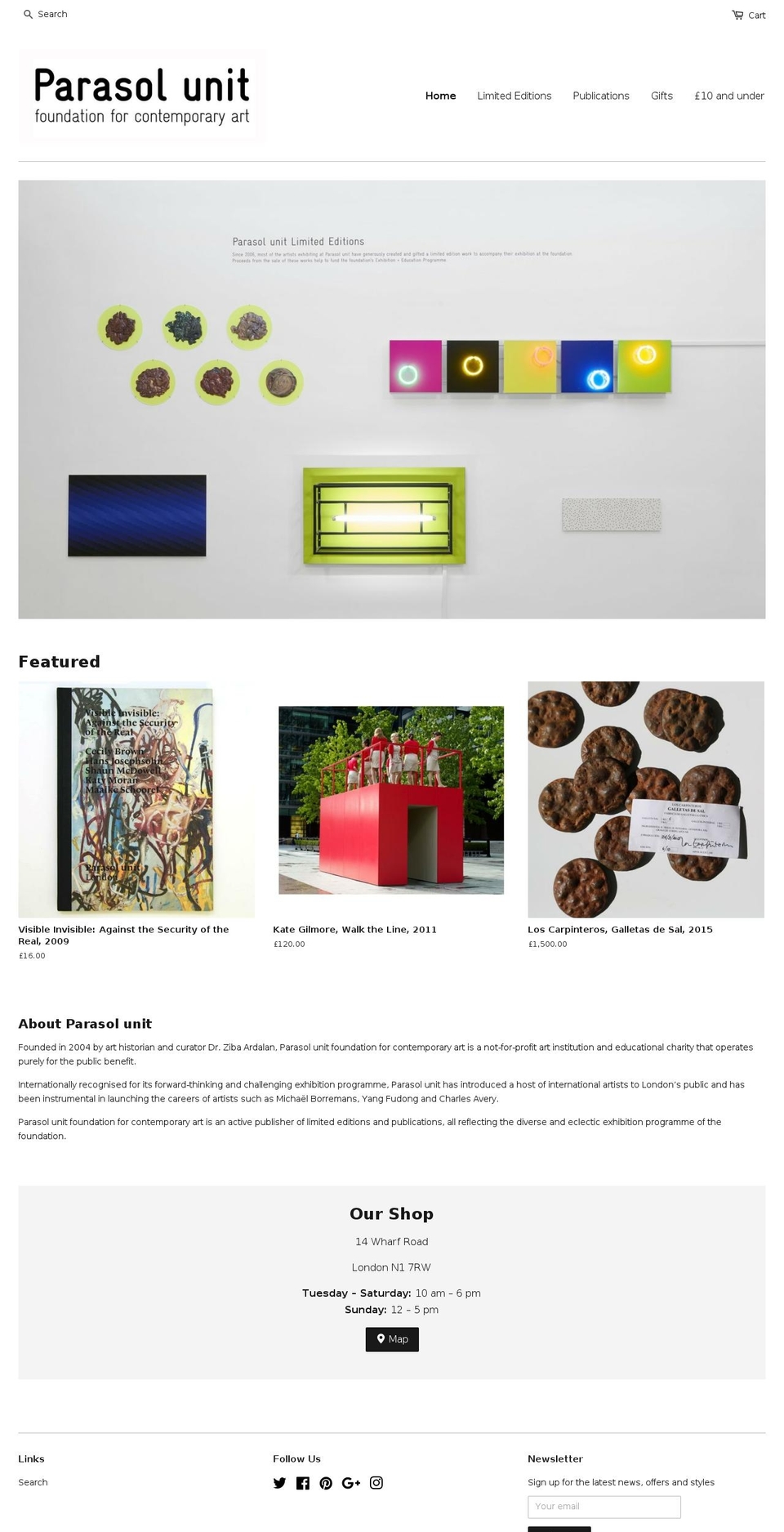 parasol-unit-foundation-for-contemporary-art.myshopify.com shopify website screenshot