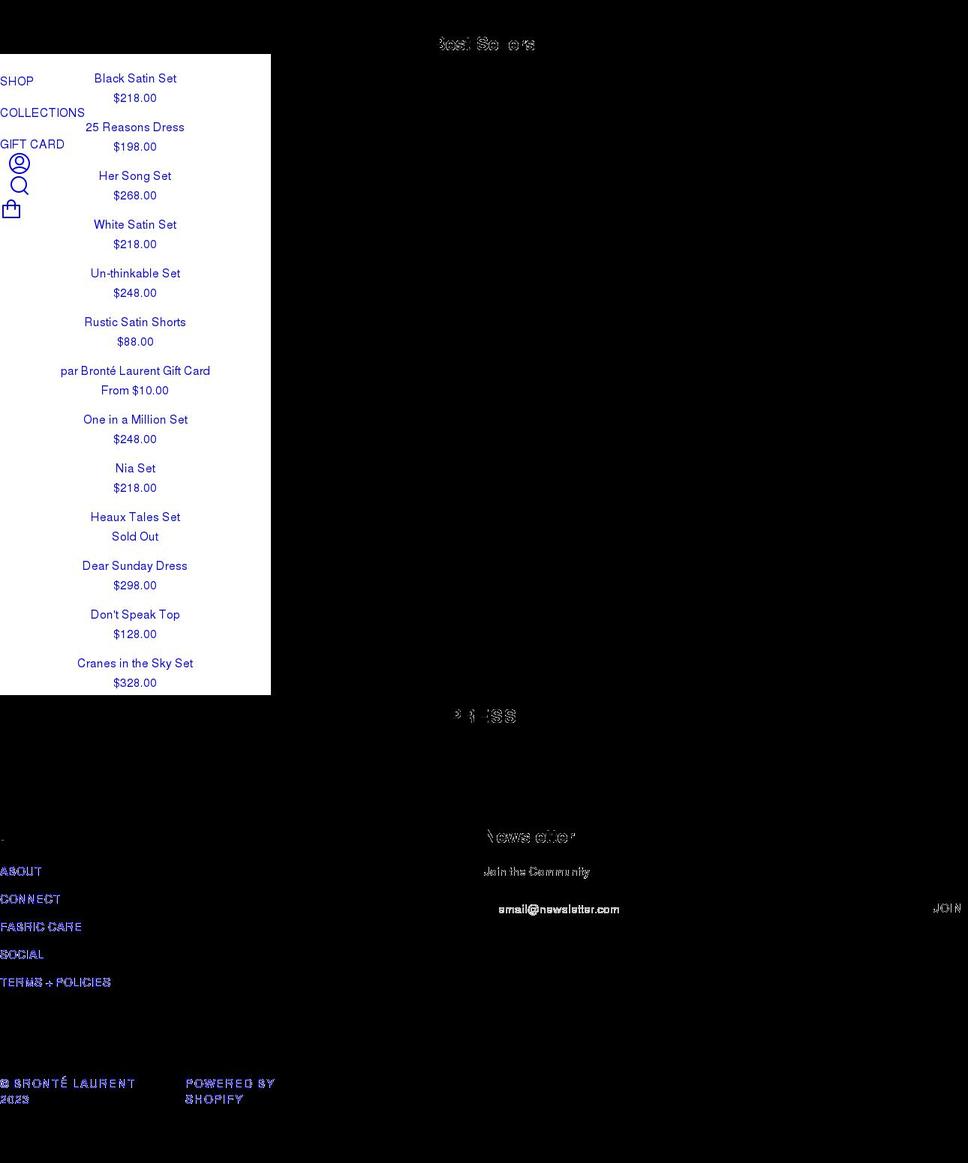 parbrontelaurent.com shopify website screenshot