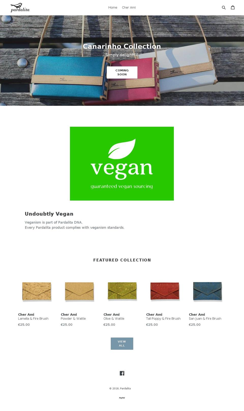 pardalita.com shopify website screenshot