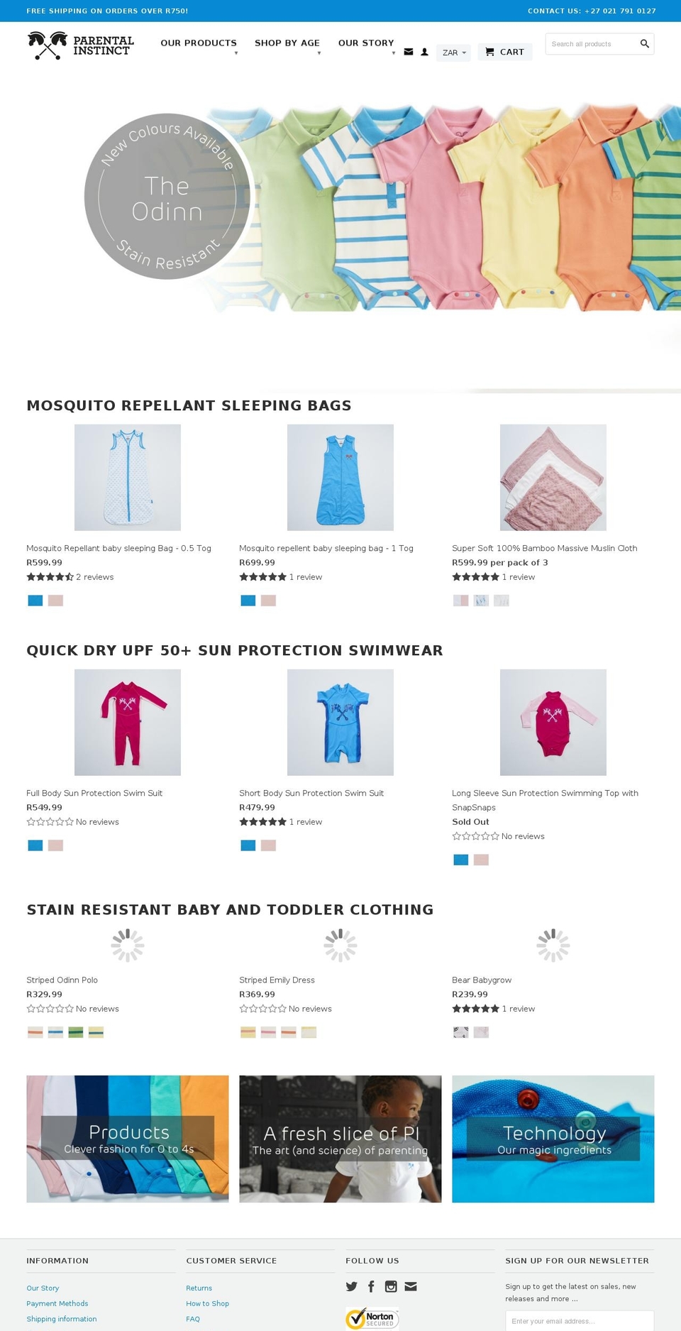 parental-instinct.com shopify website screenshot