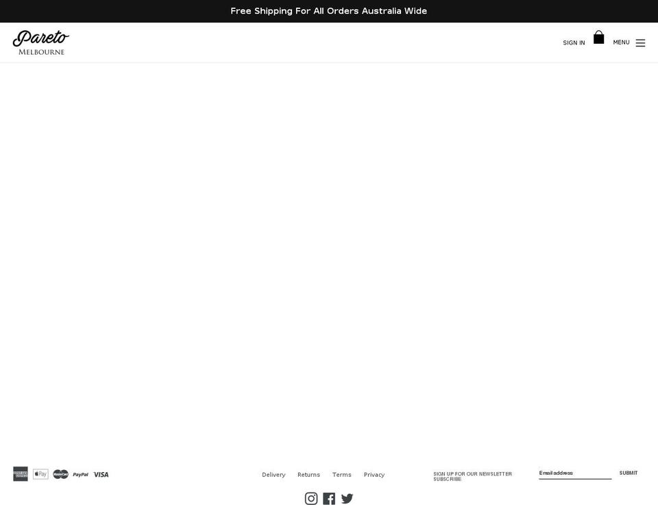 pareto-clo.com — Shopify storefront screenshot