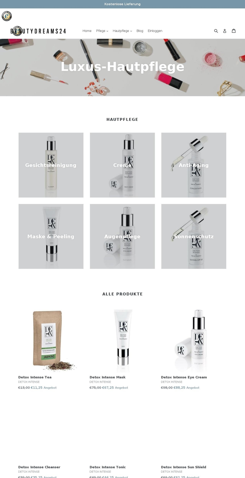 parfumdreams24.de shopify website screenshot