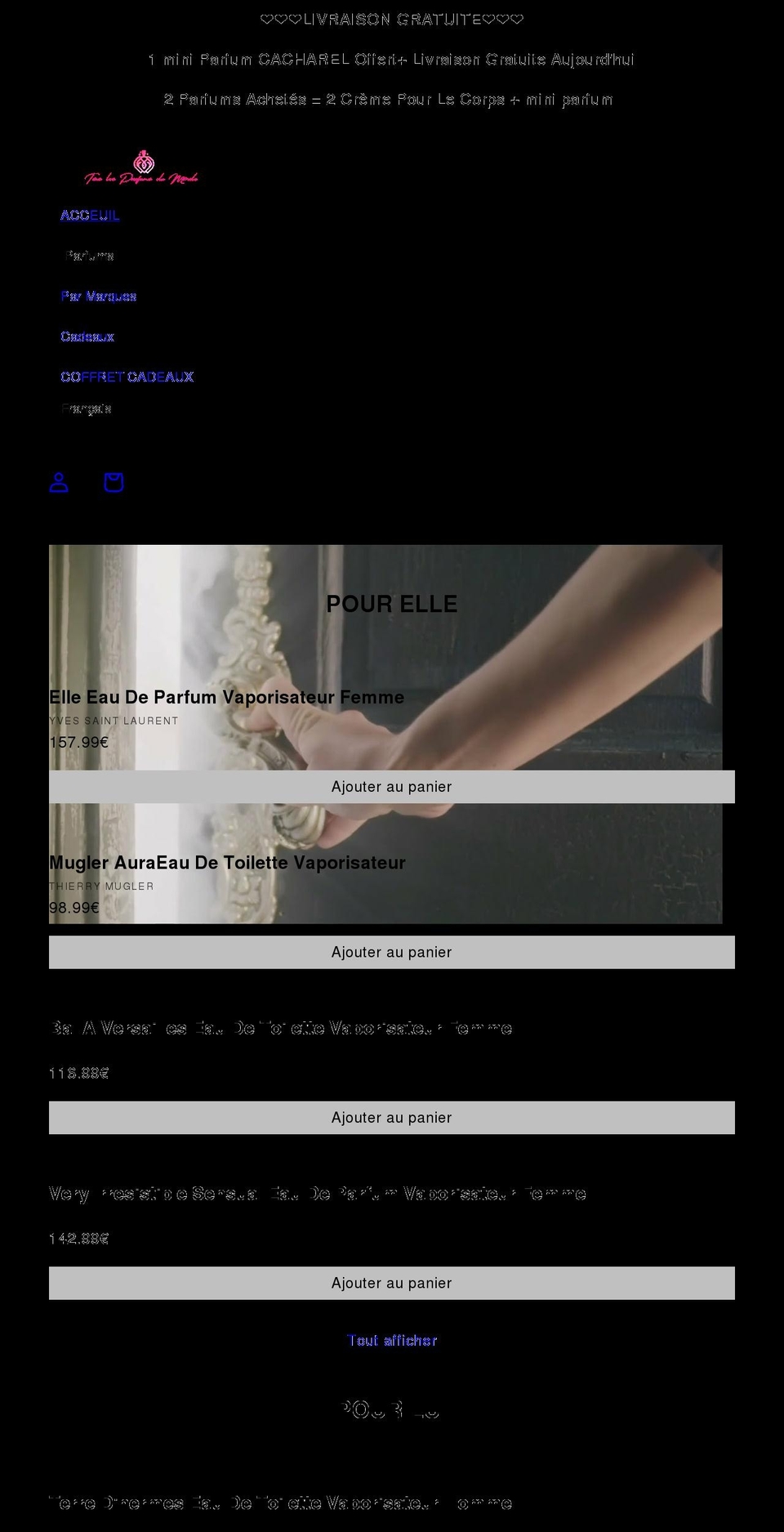 parfumfrance.com shopify website screenshot