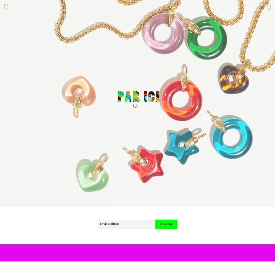 paricijewellery.com — Shopify storefront screenshot