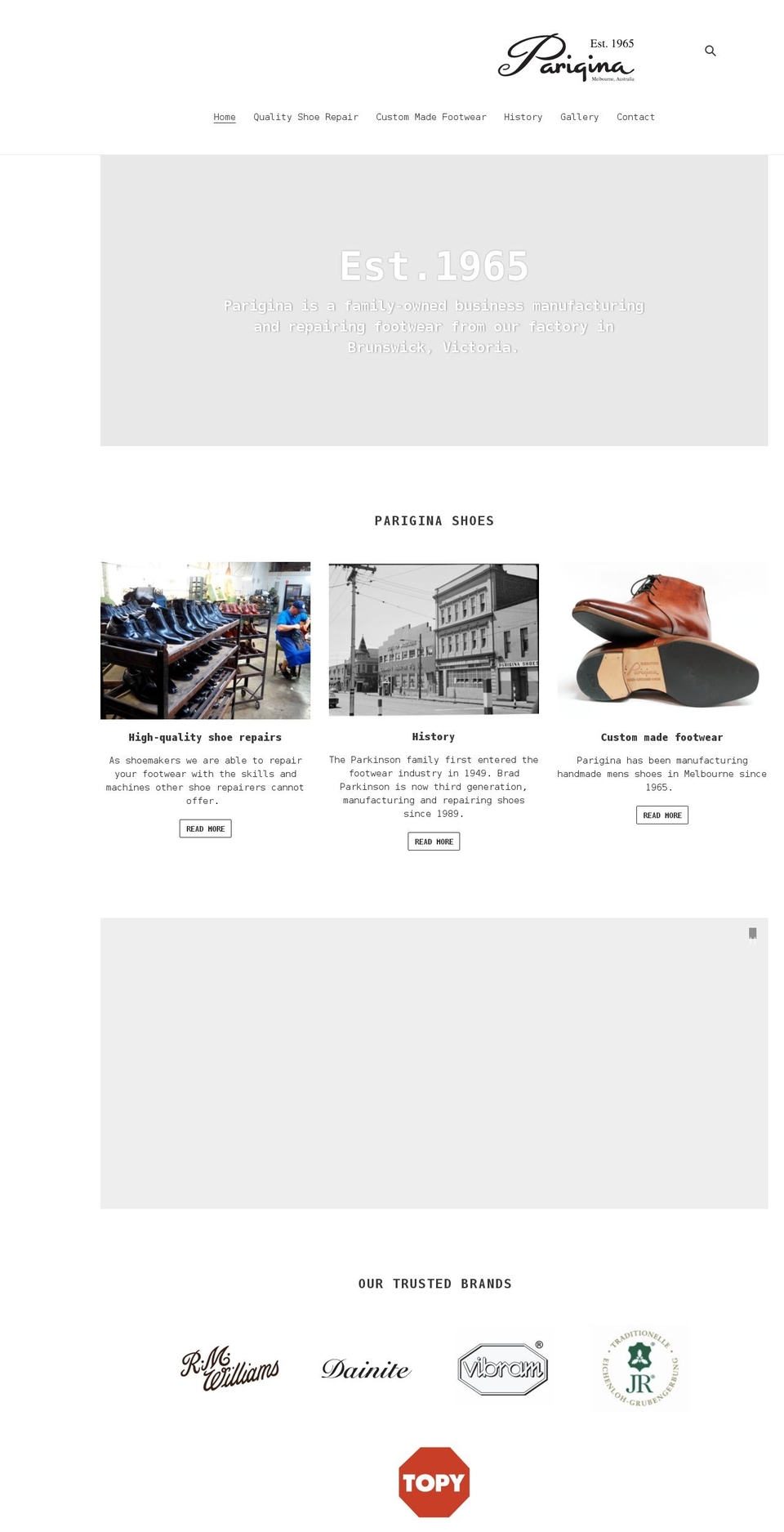 parigina.com.au shopify website screenshot