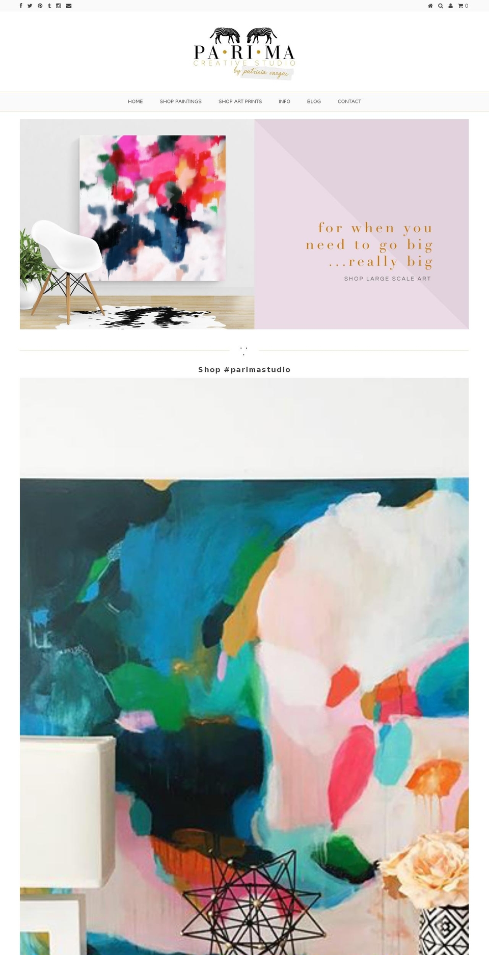 parimastudio.com shopify website screenshot