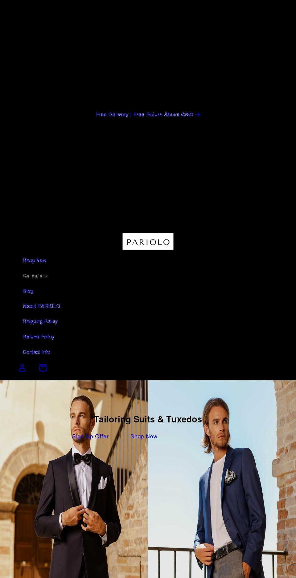 pariolo.com shopify website screenshot