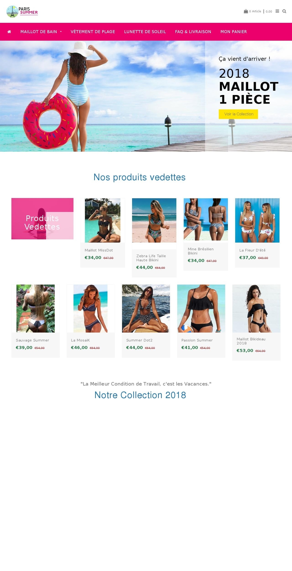 shiela Shopify theme site example paris-summer.com