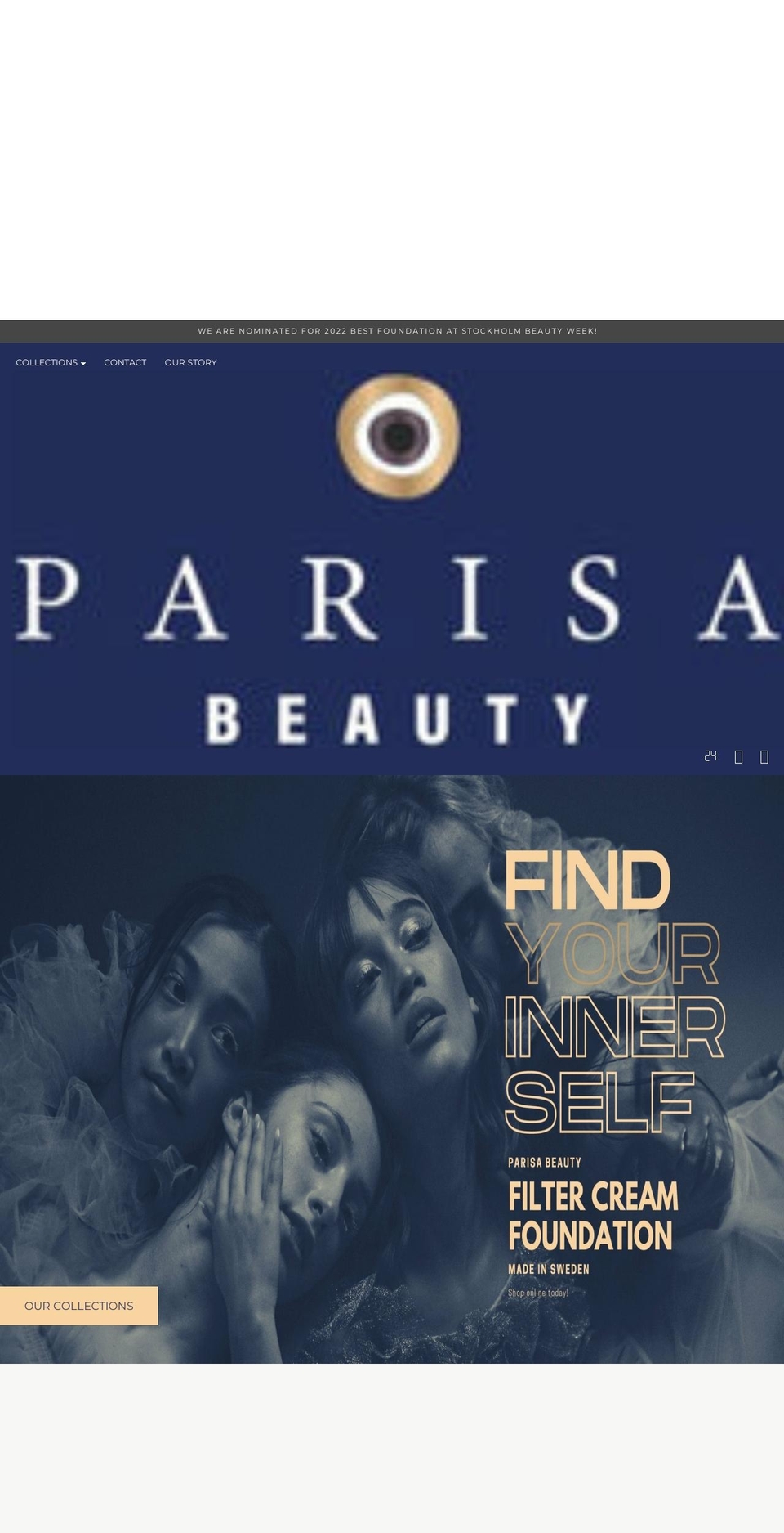 parisabeauty.com shopify website screenshot