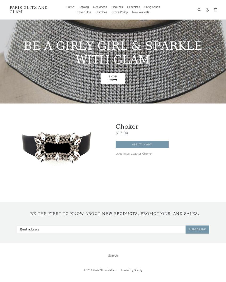 Sterling Shopify theme site example parisglitzandglam.com