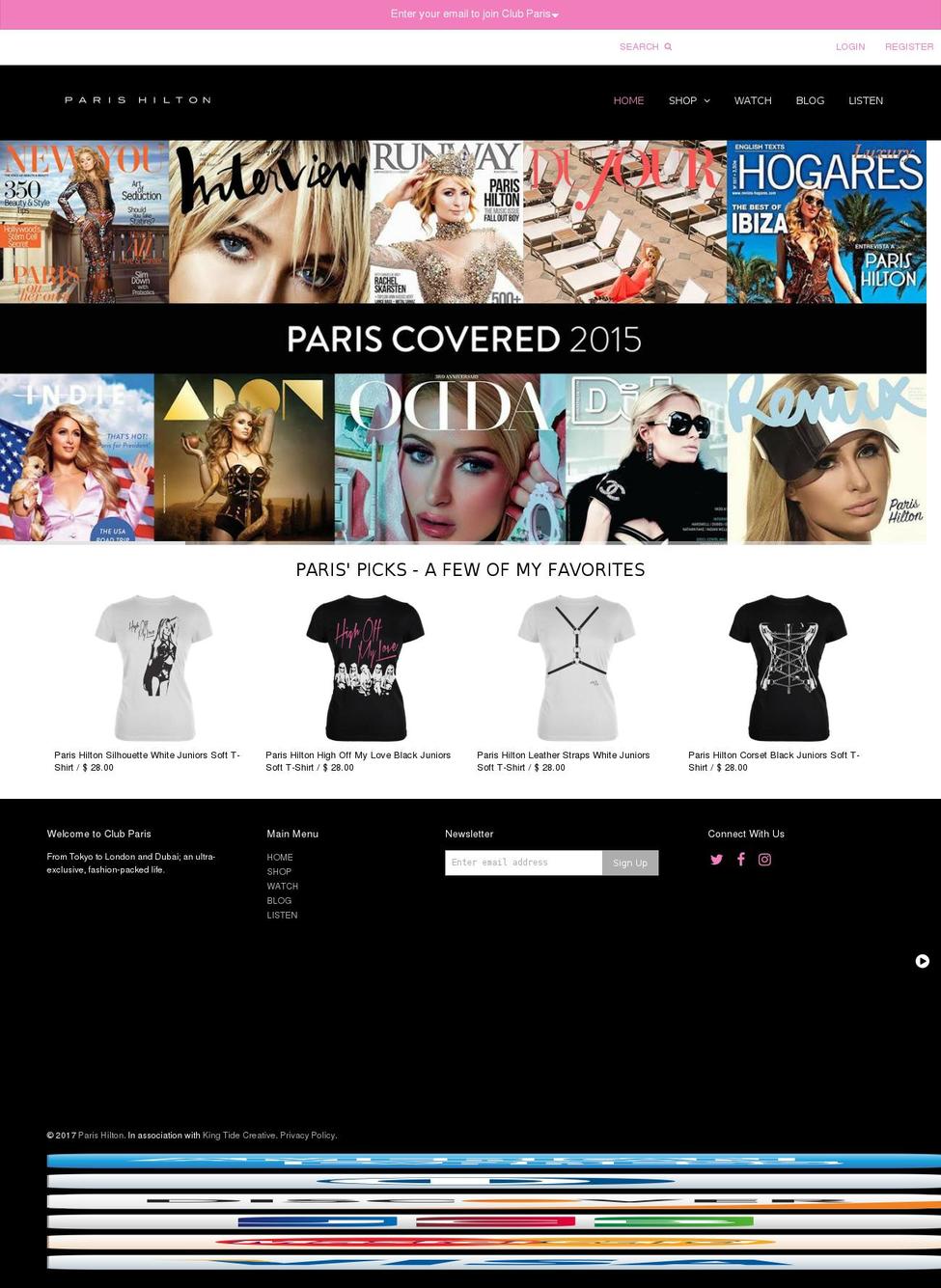 parishiltonsiren.com shopify website screenshot