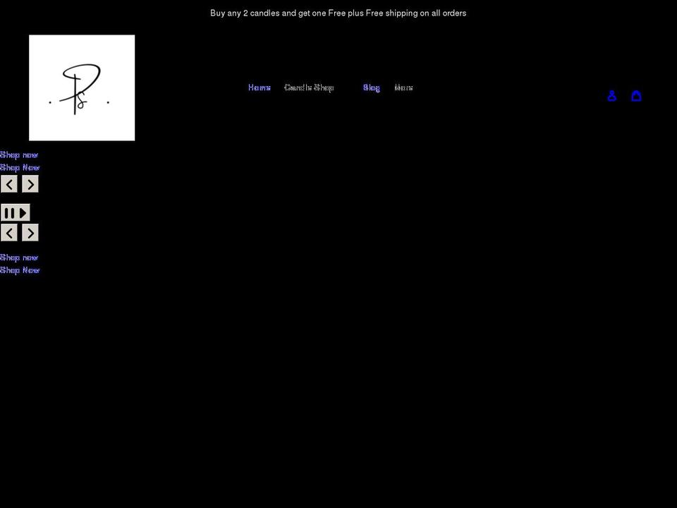 parishscents.com shopify website screenshot