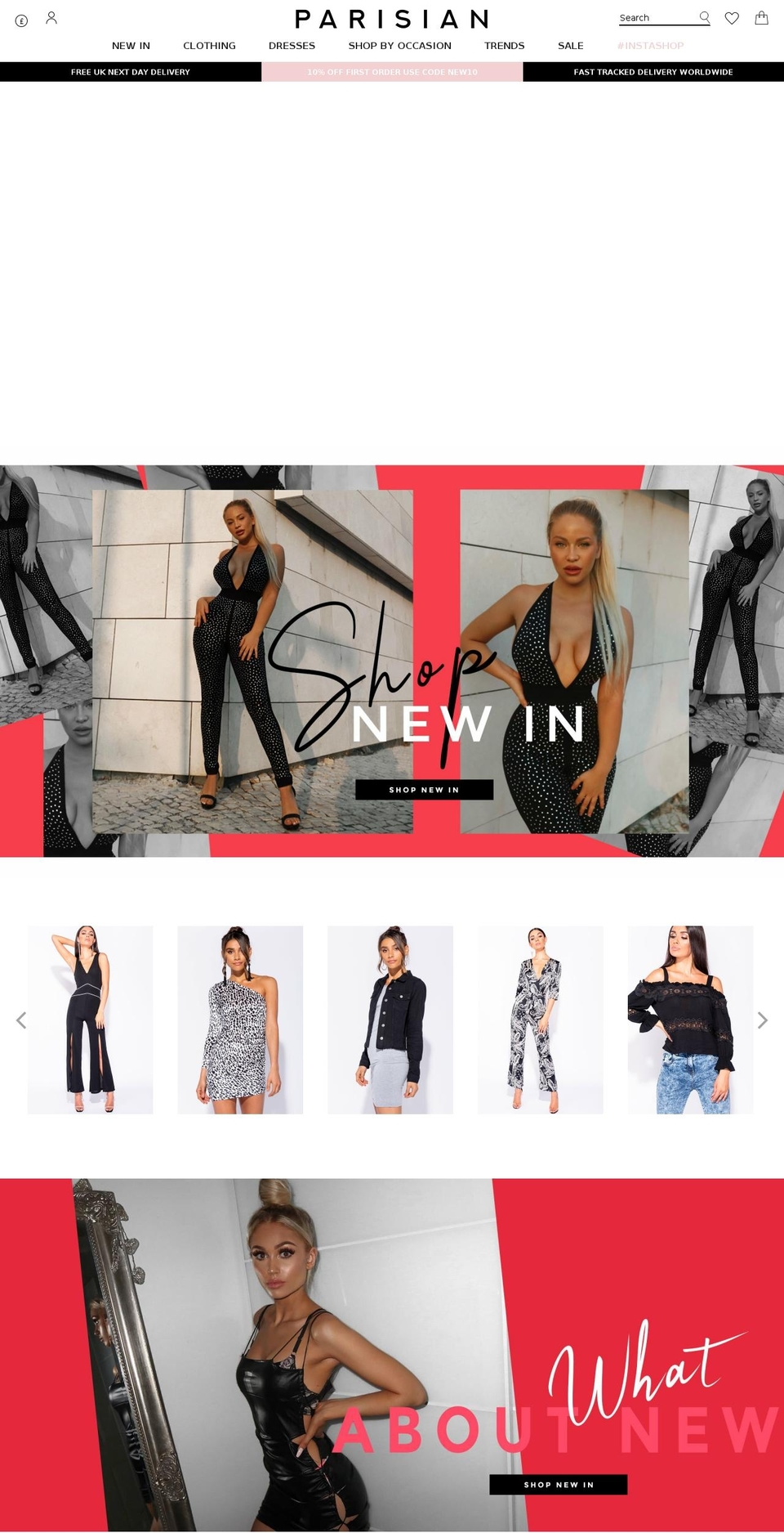 parisianfashion.com — Shopify storefront screenshot