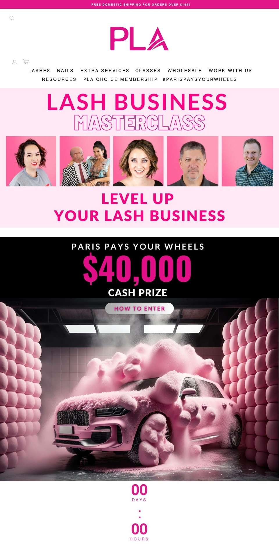 parislashacademy.com — Shopify storefront screenshot