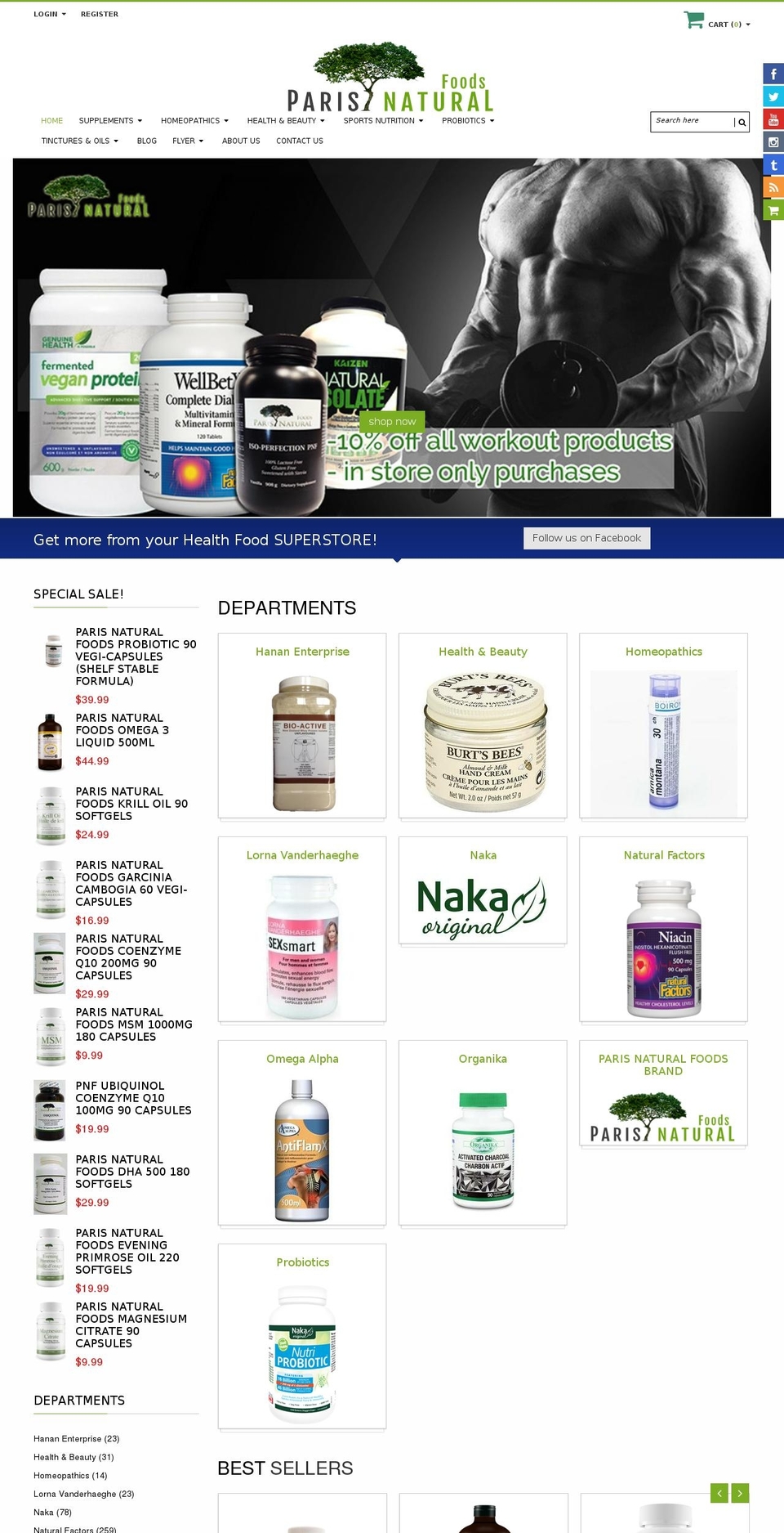 Gmart- Shopify theme site example parisnaturalfoods.com