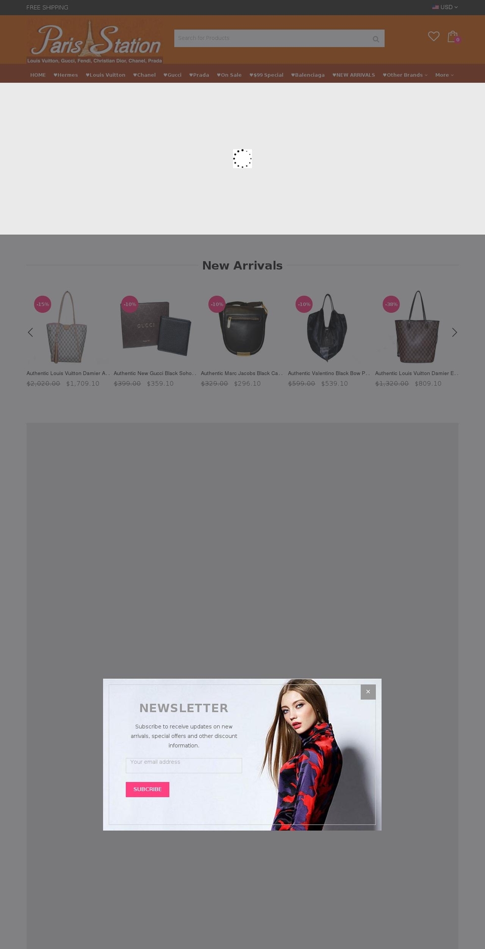 parisstation.com shopify website screenshot