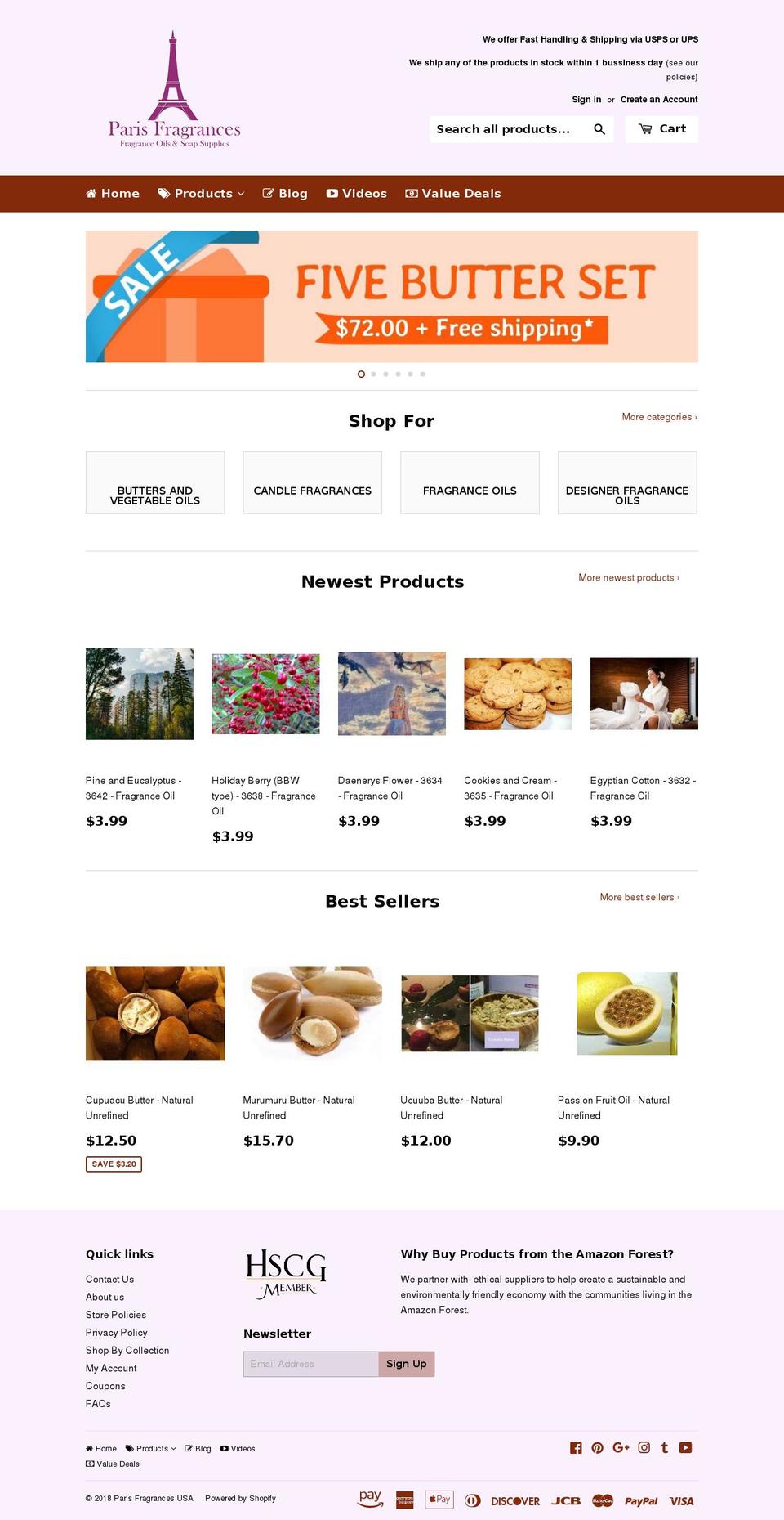 parisus.com — Shopify storefront screenshot