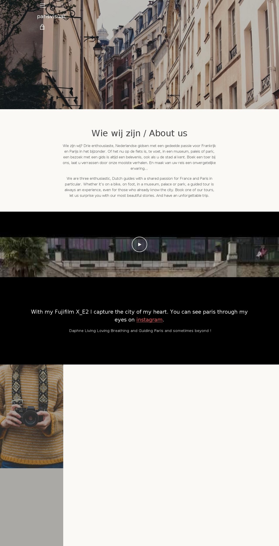 parisvisual.com — Shopify storefront screenshot
