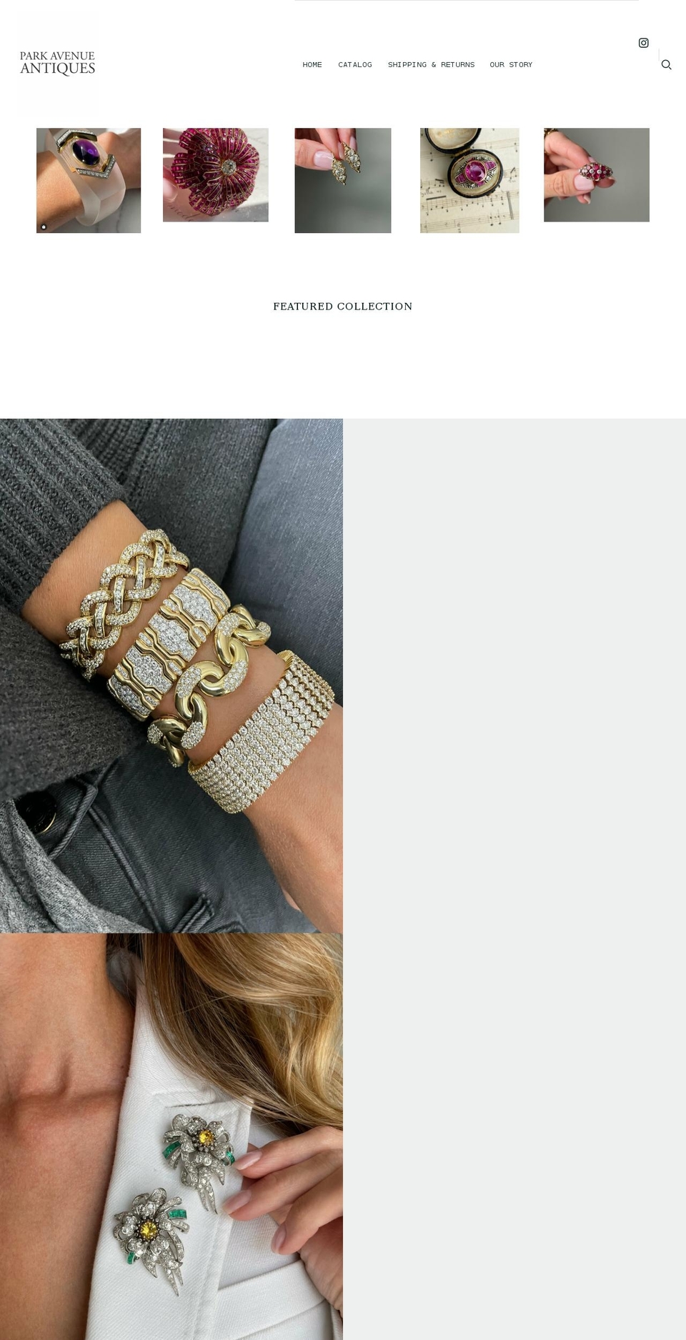 parkavenueantiques.com shopify website screenshot