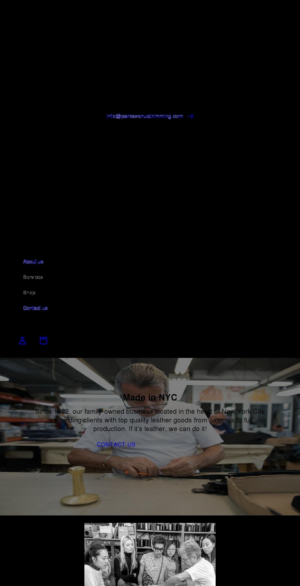 parkavenuetrimming.com shopify website screenshot