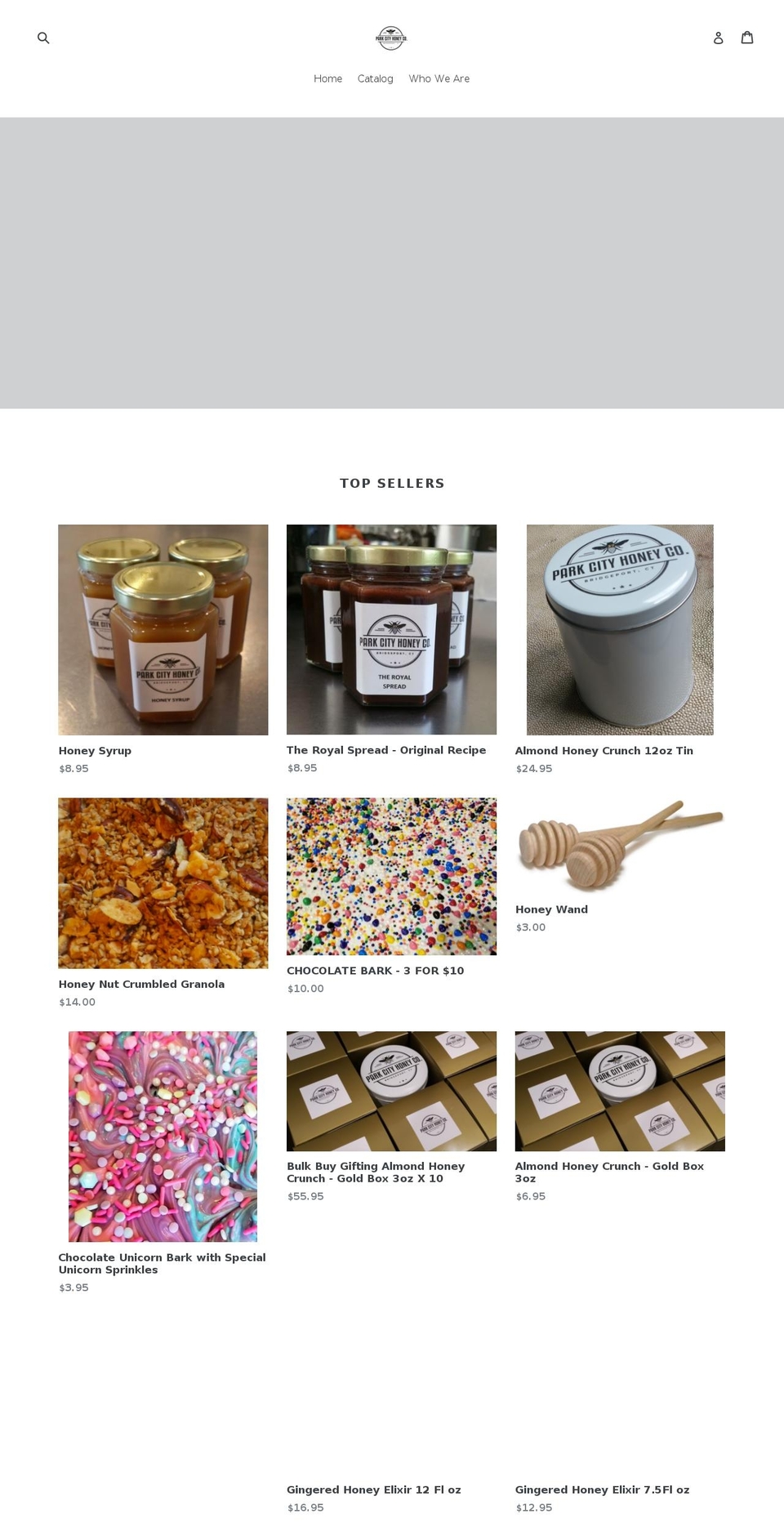 parkcityhoney.net shopify website screenshot